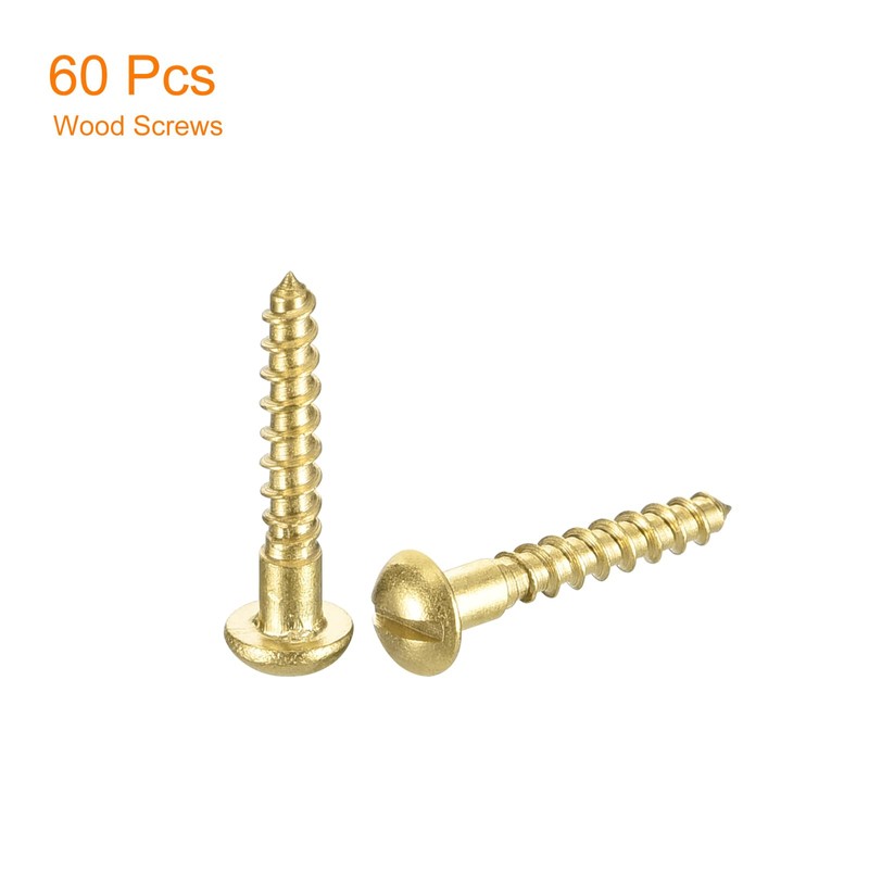 QUARKZMAN Wood Screws M2 x 12 mm Slotted Round Head