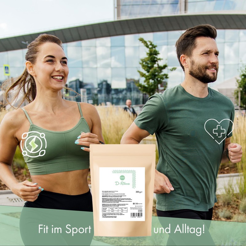 Nutritec D-Ribose 300 g, high purity without additives, natural from