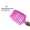 UltimateBrush Pink Hair Brush Anti Static Curved Vented Styling Detangling