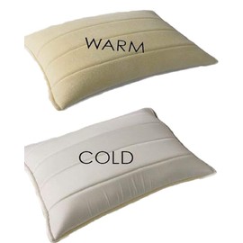 Royal Hotel Bedding Abripedic Hybrid Symphony Memory Foam Pillows, Reversible with one Cool and Another Warm Side, Standard, 18x28 Inches, Set of 2 Pillows, Medium Firm