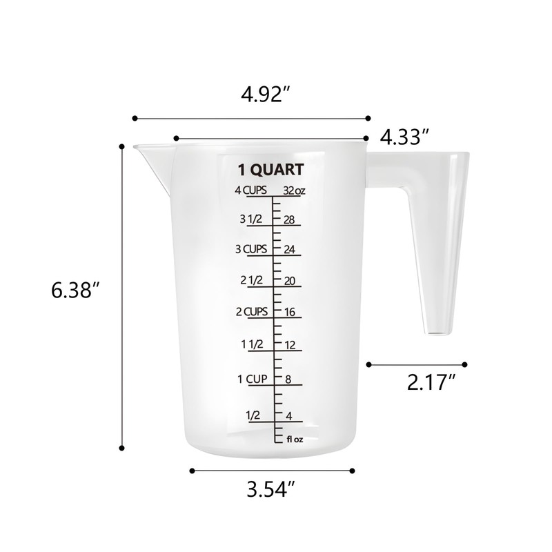 Plastic Measuring Cup with Handle, Pool Chemical Measuring Cup, Plastic