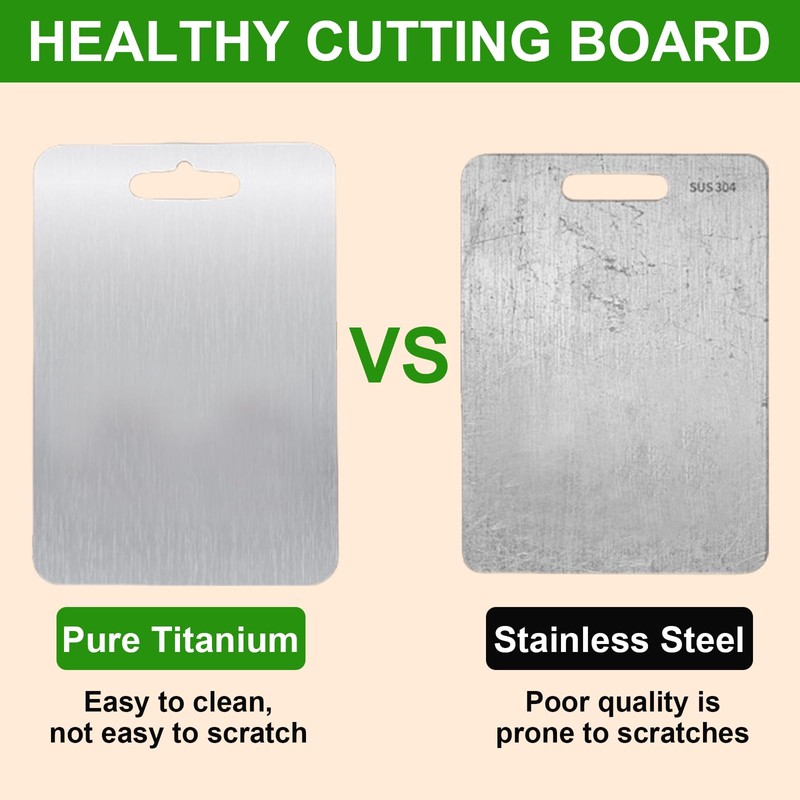 AstraGlam Titanium Chopping Board Set 25 x 15 cm -