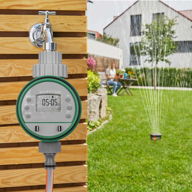 Lepmerk Digital Automatic Watering Timer Programmed Garden Irrigation Timer Battery