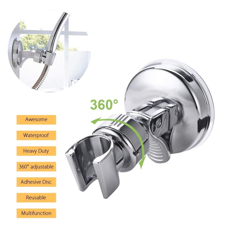 Adjustable Shower Head Holder, Bathroom Suction Cup Handheld Shower Head