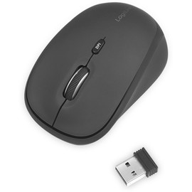 LogiLink ID0193 - Ergonomische Funk-Maus, 2.4 GHz, 1600 DPI, Schwarz