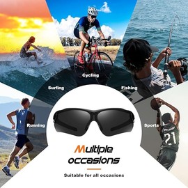 Safety Sunglasses Anti-Scratch, Anti-Fog and dust Eyewear, Polycarbonate Lens Filters 99.9% of UV Rays with No Slip Grips for Men Women Fishing Cycling Baseball Running Driving and Construction