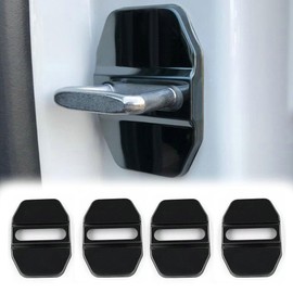 4Pcs/Set Stainless Steel Door Lock Latches Cover Door Lock Protector Cover for RAM 1500 2500 Accessories