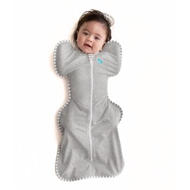 Love to Dream Swaddle UP, Baby Sleep Sack, Self-Soothing Swaddles for Newborns, Improves Sleep, Snug Fit Helps Calm Startle Reflex, New Born Essentials for Baby, Small 8-13lbs, Gray