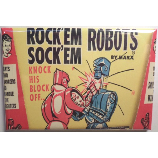 Rock Em Sock Em Robots Board Game Box 2" x