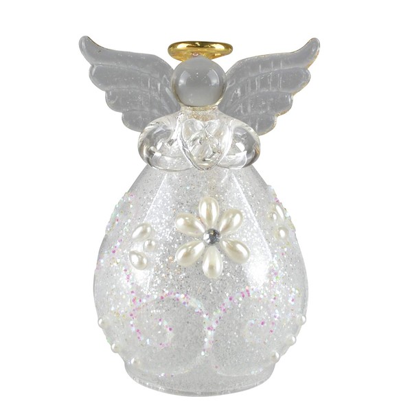 FGK133DT Cute Handmade Glasswork Champagne Angel Bell Width 2.5 inches (63 mm) x Height 3.3 inches (83 mm)