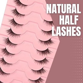 Luxury 3D Faux Mink Half Eyelashes – 10 Pairs, Reusable & Lightweight False Lashes for a Natural & Glamorous Look