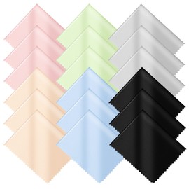 32 Pack Microfiber Cleaning Cloths (7" x 6") Glasses Cleaning Cloth for Eyeglasses, Camera Lens, Cell Phones, Laptops, LCD TV Screens and More