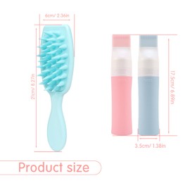 LNSYSNS Oil Applicator Hair, 2 Pieces 80 ml Hair Oil Applicator & 1 Piece Massage Brush Hair, Hair Oil Applicator - Reliable Hair Styling Tool for Hair Dye Colouring