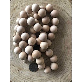 Wooden 3/4" Natural House Casa Beads 3', 6' OR 9' Strand Garland Christmas Farmhouse Boho Hacienda Scandinavian Chic Magnolia Southern Market Style