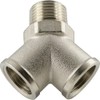 Fittingteile Y-piece brass nickel-plated distributor internal/external thread fittings (design: Y-piece