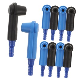 Gatuida 10pcs Brake Changing Machine Brake Bleeding Connectors Brake Bleeder Brake Tools Hose Connector with Bleeder Brake Bleeder Connectors Brake Exchange Plastic