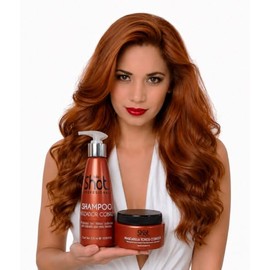 Kolor Shot Kit Shampoo Matizador Cobrizo 300 Ml y Mascarilla Tonos Cobrizos 150 Ml, Prolonga el Color por M?s Tiempo