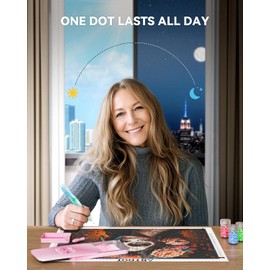 ARTDOT Strong Adsorption Putty Wax for Diamond Painting Kits for Adults,Large Size Glue with Sealed Storage Box for Diamond Art Accessories and Tools(Pink)