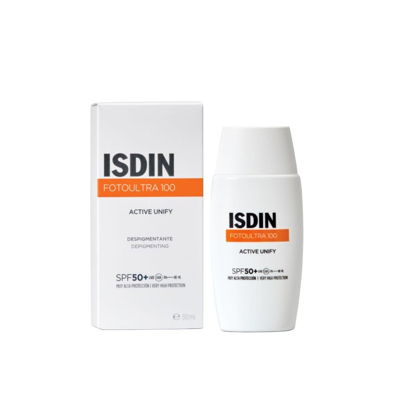 ISDIN FotoUltra 100 Active Unify SPF 50+, Protector Solar Facial,