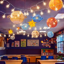 VioraWhite 2026 Space Celing Decoration for Classroom Galaxy Decor