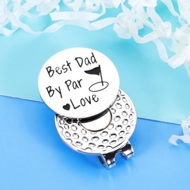 Dad Gifts for Fathers Day, Best Dad by Par, Golf Ball Marker for Men, Father's Day Birthday Gifts for Husband New Bonus Daddy from Daughter Son Wife, Golf Markers Accessories for Men Step Father