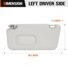 Sun Visor for 2009-2013 Subaru Forester, Left Driver Side Gray