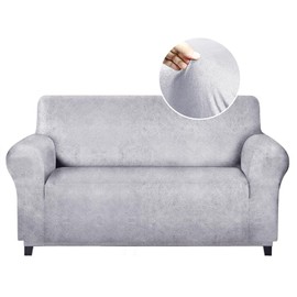 molasofa Oversized Loveseat Cover for Home Décor, Soft Leather-Like Spandex Love seat Cover, Non-Slip 1-Piece Couch Cover for Dogs, Cats, and Kids (Oversized Loveseat,Marbling)