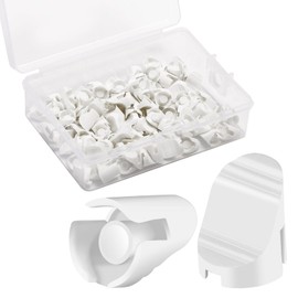 30 Pcs Entry Doors Frame Plugs for a Smooth Star Style Door 3/8 x 5/16 Diameter Doors Frame White Plugs Compatible with Therma-Tru Entry Doors Frame, with Storage Case
