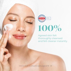 Limpiador en gel Aqua con efecto calmante, 5,29 oz. I Gel limpiador facial suave de uso diario que no deja residuos, elimina el maquillaje y aclara los poros, suaviza la textura, hipoalergénico