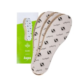 Kaps - Sani - Pack of 3 Cut to Size Breathable Insoles - Shoe Insoles with Sanitized Padding - Neutralises Odours & Prevents Shoe Odour - 3 Pairs (EU 36-46)