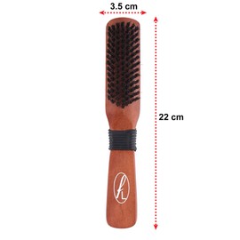 Fine Lines - Long Paddle Bristle Brush | Boar Bristle Hair Brush, smoothing natural anti breakage | Soft Bristle Hair Brush for Afro, Wet or Curly Hair | Bristle Hair Brushes for Women and Men