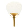 Made in Japan, Flat Bamboo Uchiwa, Small, White, Plain, 5