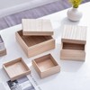 Anktily Unfinished Wooden Crates with Top Lids, 12 x 12