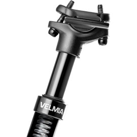 VELMIA Spring Seat Post 27.2-31.6 mm - Aluminium Spring-Loaded Seat Post with Suspension - For All Bicycle Types - Relief of the Spine, Easy Assembly I Durable Seat Post Spring-Loaded