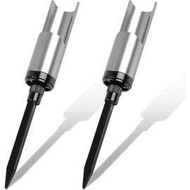 Universal Fishing Pole Rod Holder Ground 1Pcs/2Pcs Aluminium Alloy Detachable Fish Pole Holder Surf Casting Spincast Rod Racks for Bank Shore Fishing