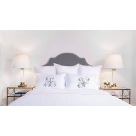 Di Lewis Pillowcase - Vintage French Monogram Letter L Pillow Case - Hypoallergenic, Breathable, Anti Wrinkle, White - 20x30 Standard Queen…