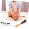 OHPHCALL Wood Handle Foot File Dual-sided Sandpaper Foot Exfoliator Remover