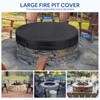 POLXIYY Round Fire Pit Cover, 52-56 Inch In Ground Fire