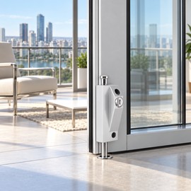 Spring Floor Door Latch Lock – Stainless Steel Surface-Mounted Door Bolt