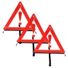 BRITEGUARD 3 Piece Reflective Road Safety Triangle with Warning Exclamation