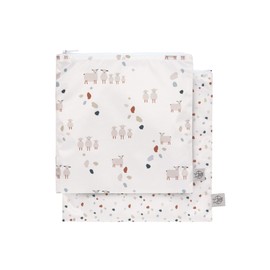 LÄSSIG LÄSSIG Reusable Storage Bag, Snack Bag, 2 Pieces / Snack Bags, Dots/Sheep