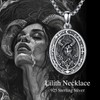 LEECCI Lilith Necklace 925 Sterling Silver Lilith Goddess Pendant Witch