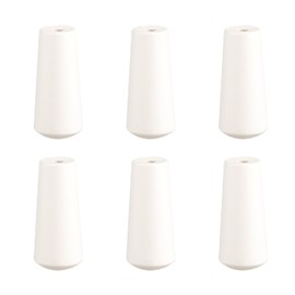 Bojueshaw 6pcs Wooden Blind Cord Ends,White Safety Pull Knobs,Replacement Tassels,Hanging Small Pendants for Window Blinds & Shades