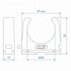 Multibros 3 x Waste Water Pipe Clamp Set - High