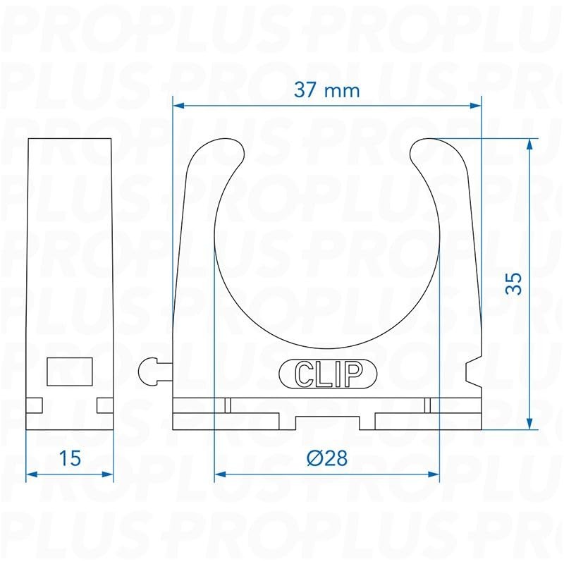 Multibros 3 x Waste Water Pipe Clamp Set - High