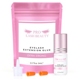 Eyelash Extension Glue Extra Strong Lash Glue for Volume Lash Extensions | Drying Time 1 Sec | Retention -8 Weeks Professional Use Only (0.17fl.oz / 5ml)