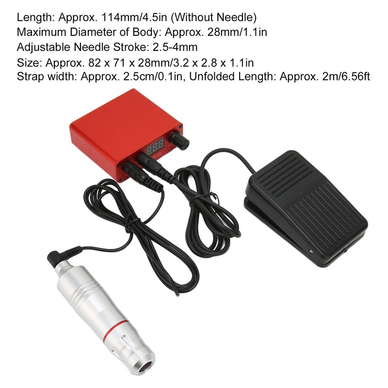 Rotary Pen Tattoo Machine Kit Tattoo Power Supply Foot Pedal