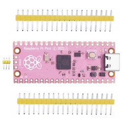 DIGISHUO Raspberry Pi Pico with 40P Pins Type C Port Based on RP2040 Chip | Dual-Core ARM Cortex M0+ Processor Running up to 133 MHz | Support C/C++/Python Pink Version