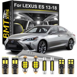 BMT xms LED Interior Light Kit Replacement for LEXUS ES350 ES300h 2013 2014 2015 2016 2017 2018, Super Bright 6000K White