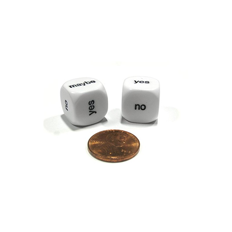 Koplow Games Set of 2 D6 16mm Yes, No, Maybe
